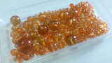 Sklenené korálky Mix 95g - Oranžové.