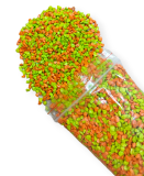 Dekoračné kamienky 500g - Mix jarná zelená a oranžová 