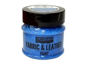 Farba na textil a kožu 50ml - Glitrová modrá.