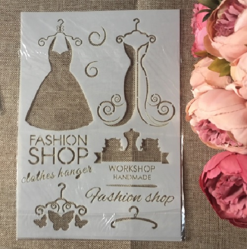 Plastová šablóna A4 - FASHION SHOP.