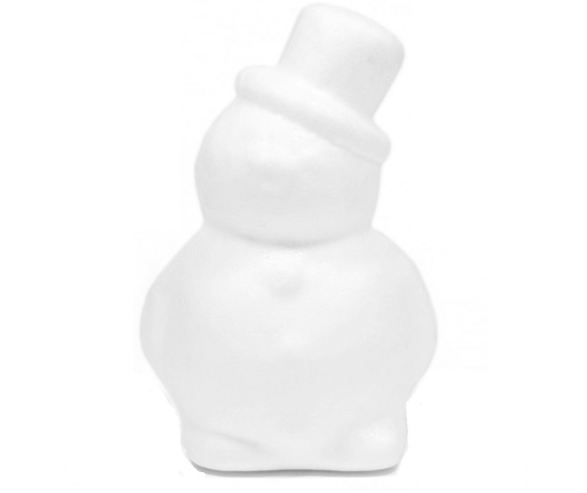 Polystyrénový snehuliak 16cm