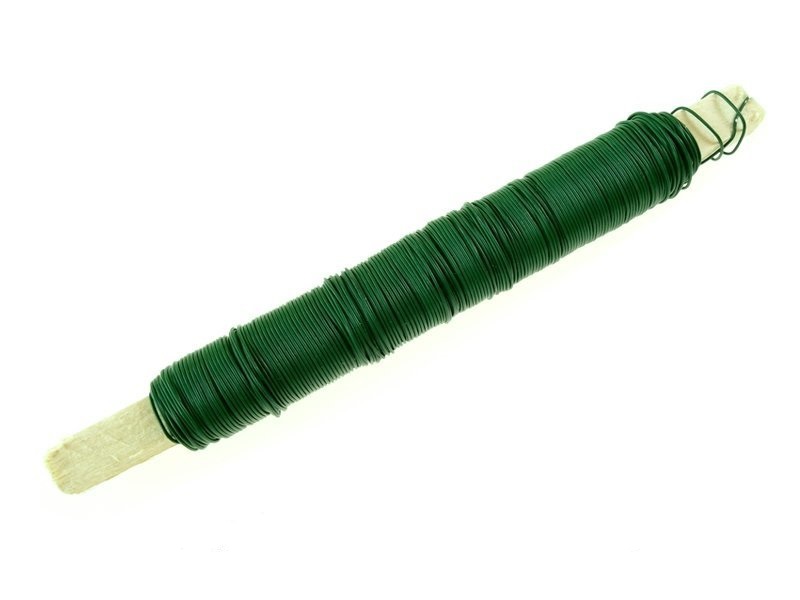 Floristický drôt 100g / 0,5mm - Zelený.