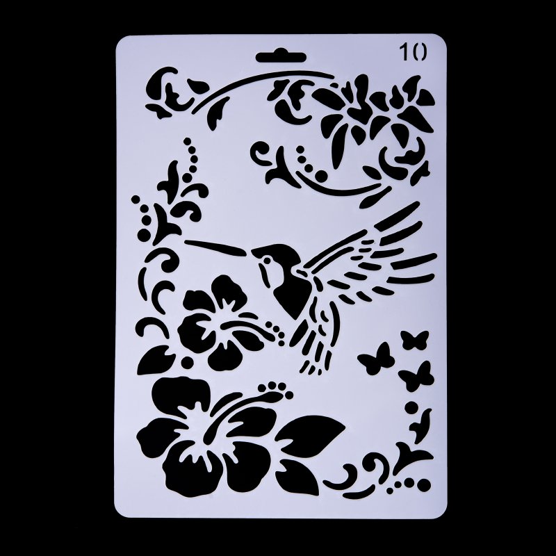 Plastová šablóna A4 - Kolibrík.