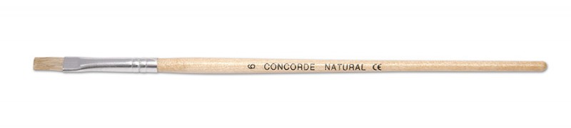 Štetec CONCORDE NATURAL plochý n° 6 - Prasací vlas.