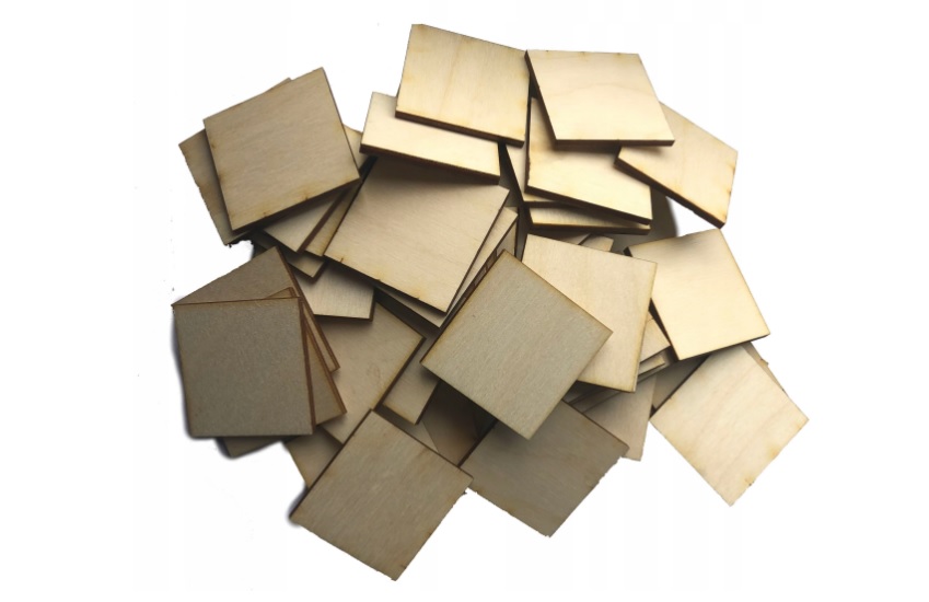 Drevený výrez  3x3 cm - Štvorec.
