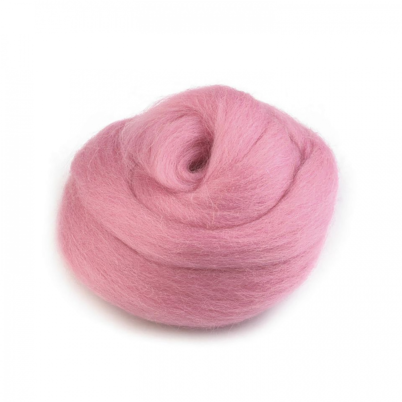 Farebná česaná plsť, Merino vlna 10g - Ružová.