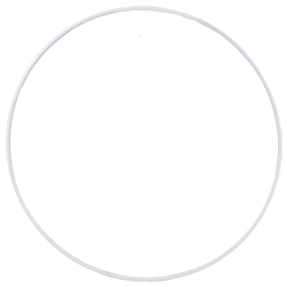 Kovový kruh / Lapač snov Ø 30cm - Biely