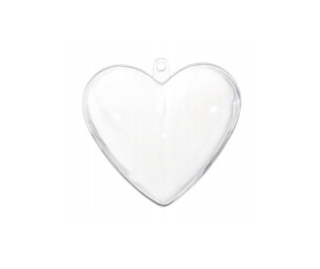 Plastové akrylové srdce  10cm - Dvojdielne 