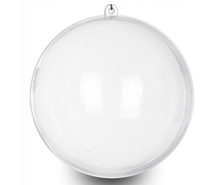 Plastová akrylová guľa Ø 10cm - Dvojdielna