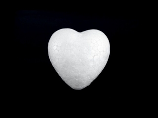 Polystyrénové srdce 4,4x4,7cm - Plné