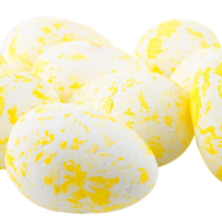 Polystyrénové vajíčka 3cm - Biele/žlté
