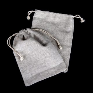 Textilné bavlnené vrecko 17x12cm - Béžové