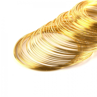 Pamäťový drôt na náramky Ø 6,5cm - Zlatý