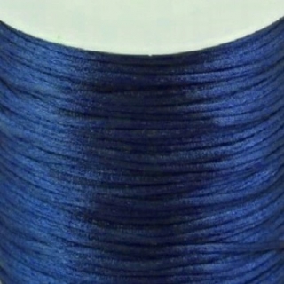 Saténová šnúra zväzok 3m /Ø2mm - Tmavo modrá