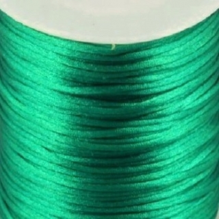 Saténová šnúra zväzok 3m /Ø2mm - Zelený tyrkys 