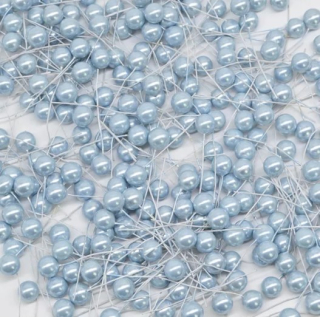 Perla na drôtiku Ø 12mm / 50ks - Svetlo modré