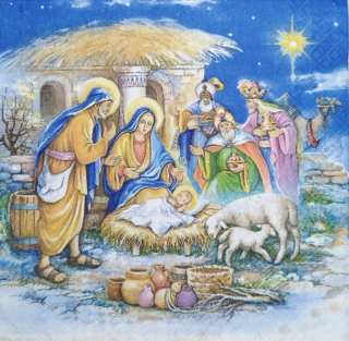 Servítka na Decoupage - Narodenie Ježiška 